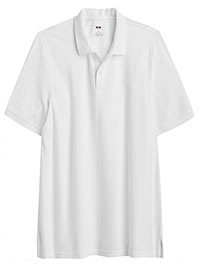 Joseph Abboud Mens WHITE Pure Cotton Classic Fit Polo Shirt - Plus Size 2X
