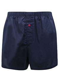 Big&Tall Mens BPC NAVY Cotton Contrast Button Front Woven Boxers - Size 3XL to 4XL