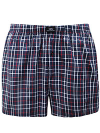 Big&Tall Mens BPC NAVY Cotton Checked Button Front Woven Boxers - Size 2XL to 5XL