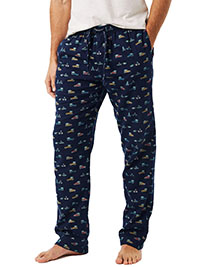 FF NAVY Mens Festive Transport Pyjama Trousers - Size S to 2XL