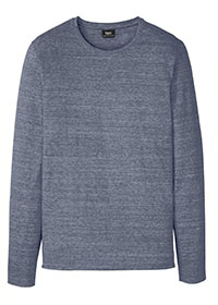 BLUE-MARL Mens Cotton Blend Long Sleeve T-Shirt - Size S to 4XL