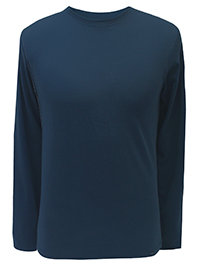 NAVY Mens Combed Cotton Long Sleeve T-Shirt - Size XXS to XXL