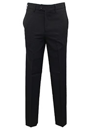 BLACK Mens Flat Front Smart Trousers - Waist Size 30 to 46