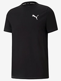 BLACK Mens Crew Neck Logo T-Shirt - Size XS