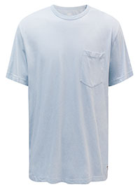 RTS Mens SKY-BLUE Pure Cotton Pocket T-Shirt - Size XS to L