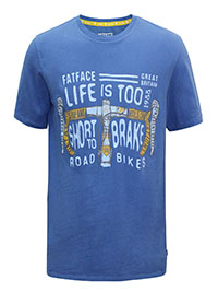 FF Mens COBALT Pure Cotton Handlebar Bike T-Shirt - Size S to L