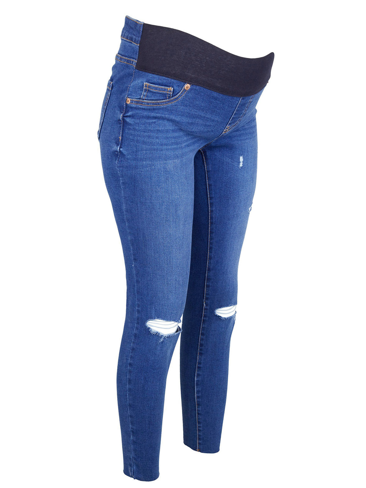 N3W L00K BLUE Jenna Ripped Under Bump Skinny Jeans - Size 8 to 20 ...