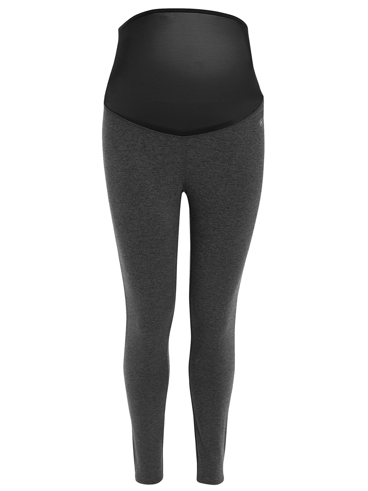 BLACK/GREY Maternity Sports Leggings Size 8 to 16