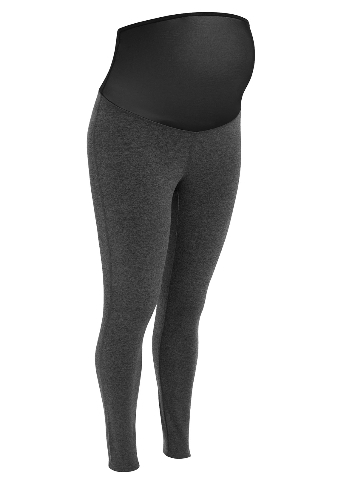 BLACK/GREY Maternity Sports Leggings Size 8 to 16