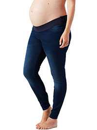 MATERNITY BLUE-DENIM Under The Bump Jeans - Size 8 to 20