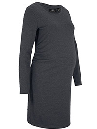 MATERNITY GREY Long Sleeve Dress - Size 6/8 to 26/28 (XS to 2XL)