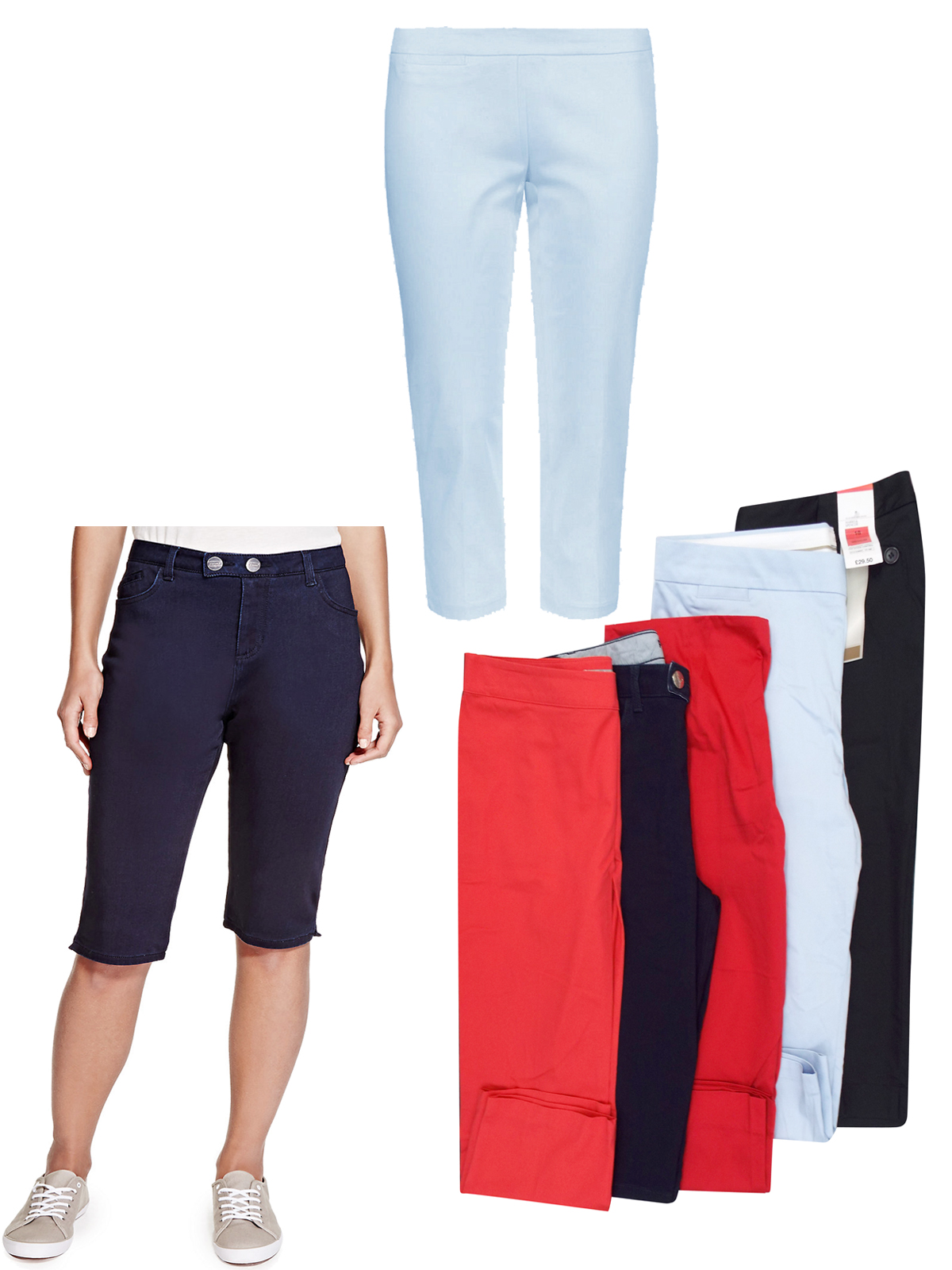 Marks and Spencer - - M&5 ASSORTED Cropped Trousers - Size 10 to 18