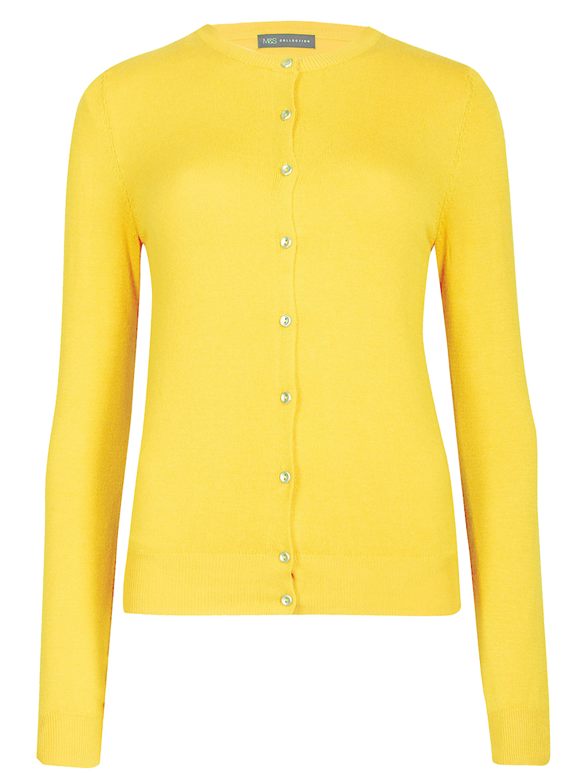 Marks and Spencer - - M&5 ASSORTED Ribbed Round Neck Button Through ...