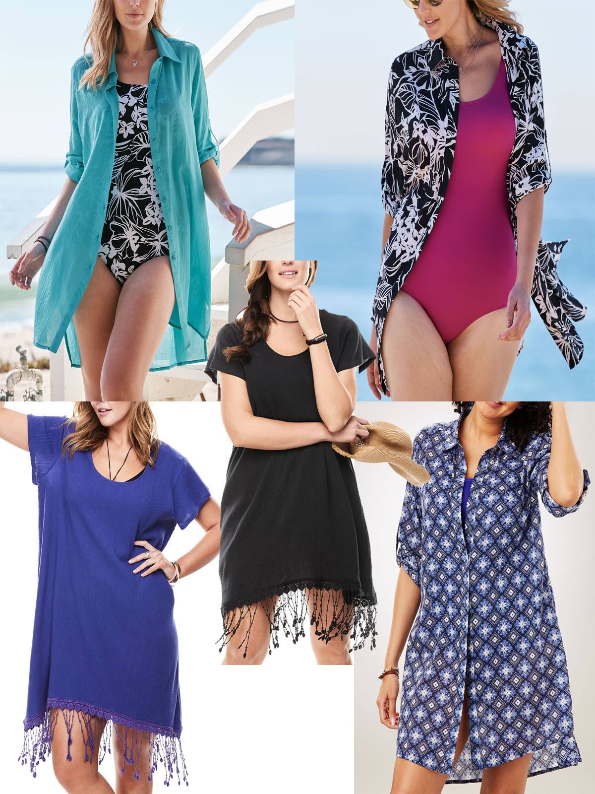 Swimsuits For All - - Swimsuits For All ASSORTED Ladies Cover Up Beach ...