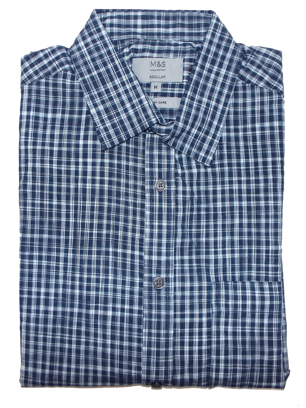Marks and Spencer - - M&5 ASSORTED Mens Pure Cotton Short Sleeve Shirts ...