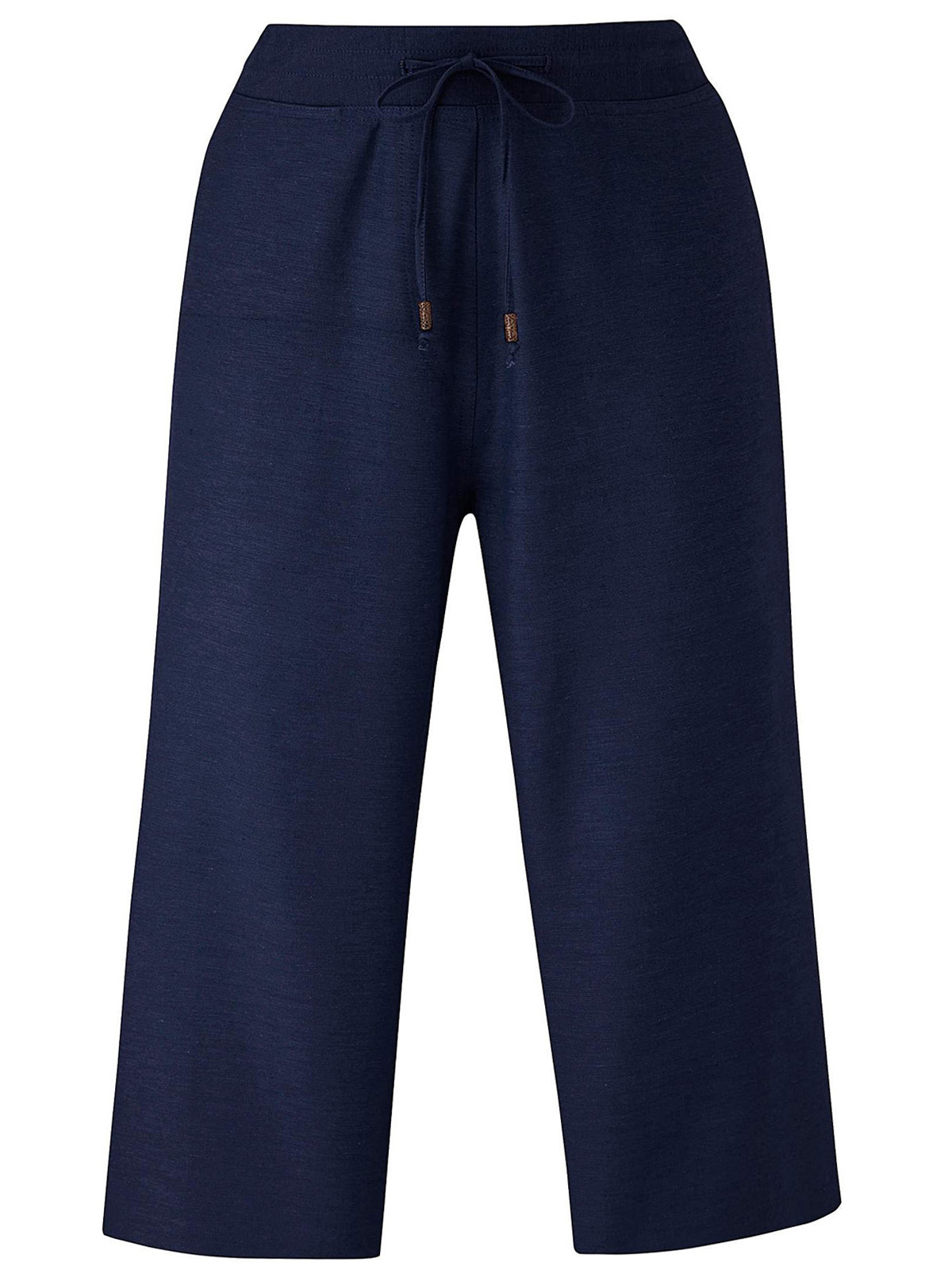 Plus size navy cropped on sale trousers