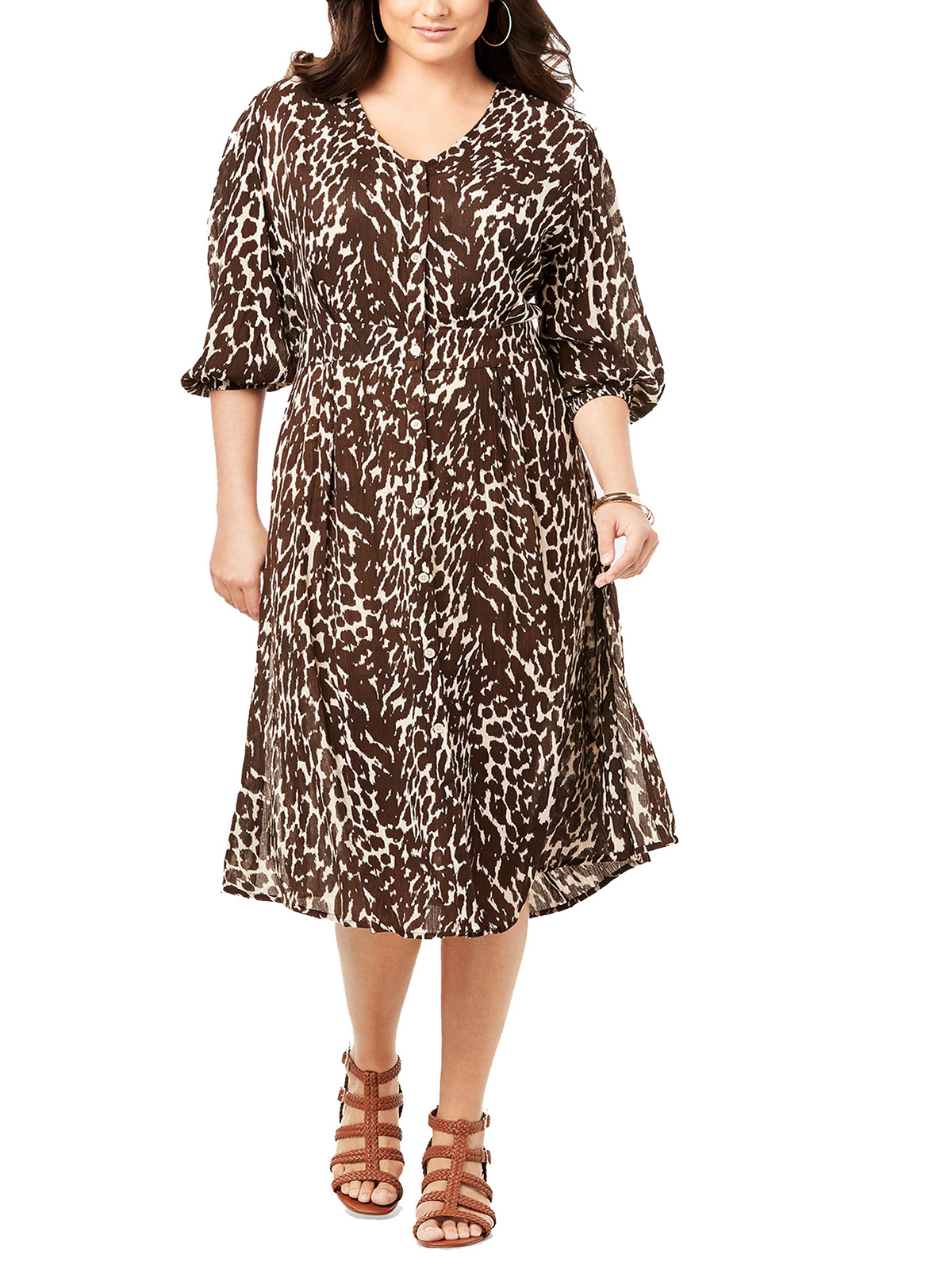 Roaman's - - Roamans ASSORTED Button Front, Midi & Crinkle Dresses ...