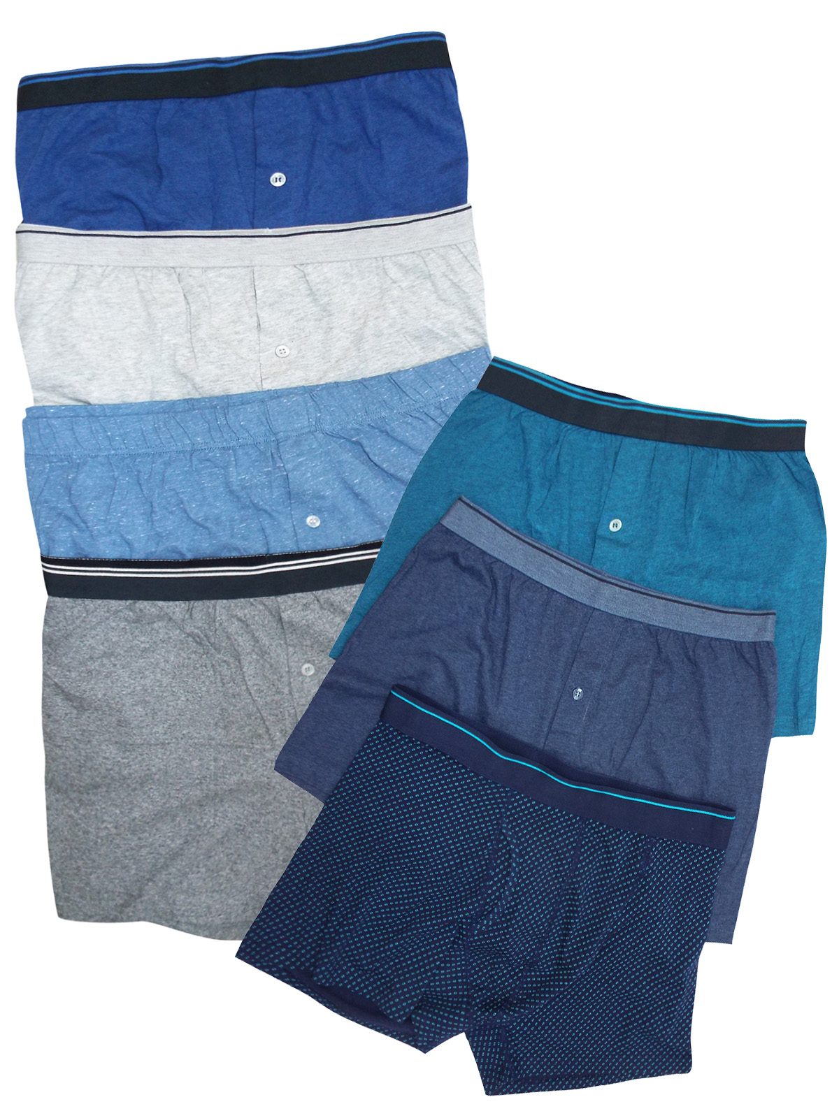 F&F - - F&F ASSORTED Mens Pure Cotton Boxers - Size M to 2XL