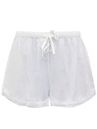 TWC WHITE Pure Cotton Pull On Pyjama Shorts - Size 4/6 to 14/16 (XS to L)