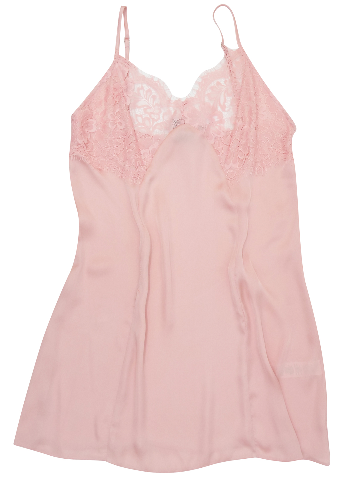 ASOS PALE-PINK Eliza Delicate Lace Satin Chemise - Size 4 to 18