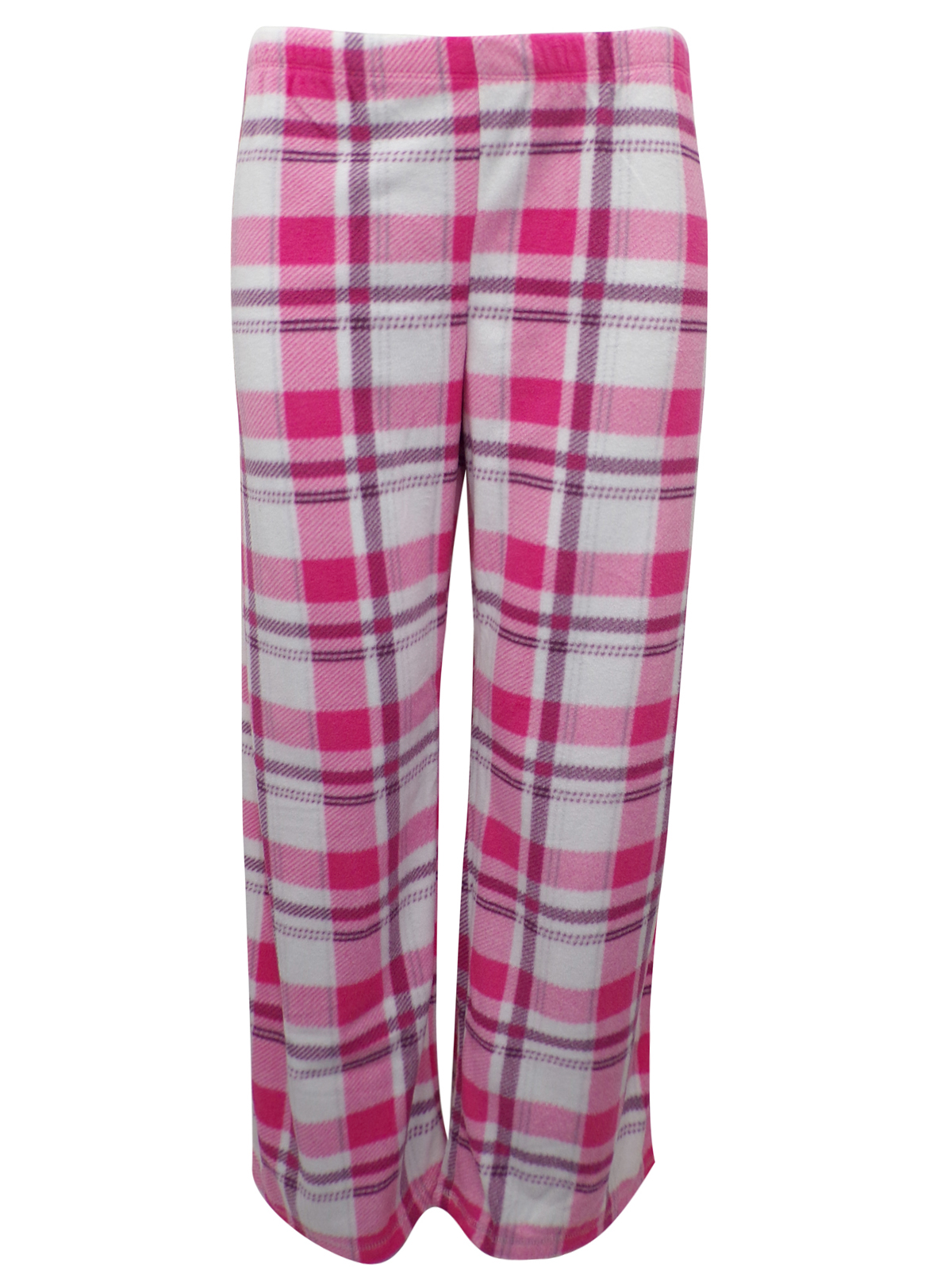 Marks and Spencer - - M&5 PINK Checked Print Fleece Pyjamas - Size 10 to 22