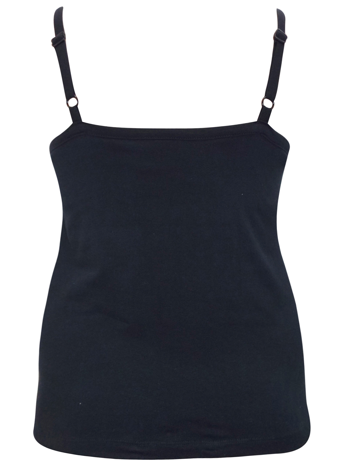 3vans BLACK Strappy Secret Support Cami Vest - Plus Size 14/16 to 30/32