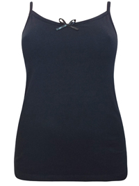3vans BLACK Strap Cotton Elastane Secret Support Cami Vest - Plus Size 14/16 to 30/32 3vans BLACK Strap Cotton Elastane Secret Support Cami Vest - Plus Size 14/16 to 30/32