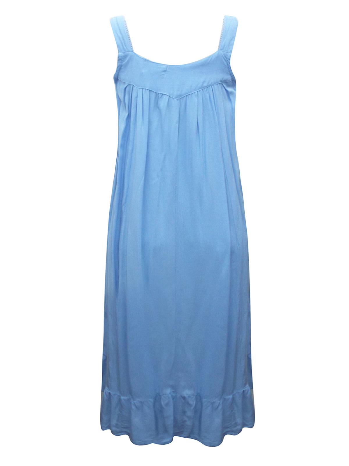 Red Tag - - Red Tag SKY-BLUE Frill Hem Cotton Chemise - Size 10 to 16