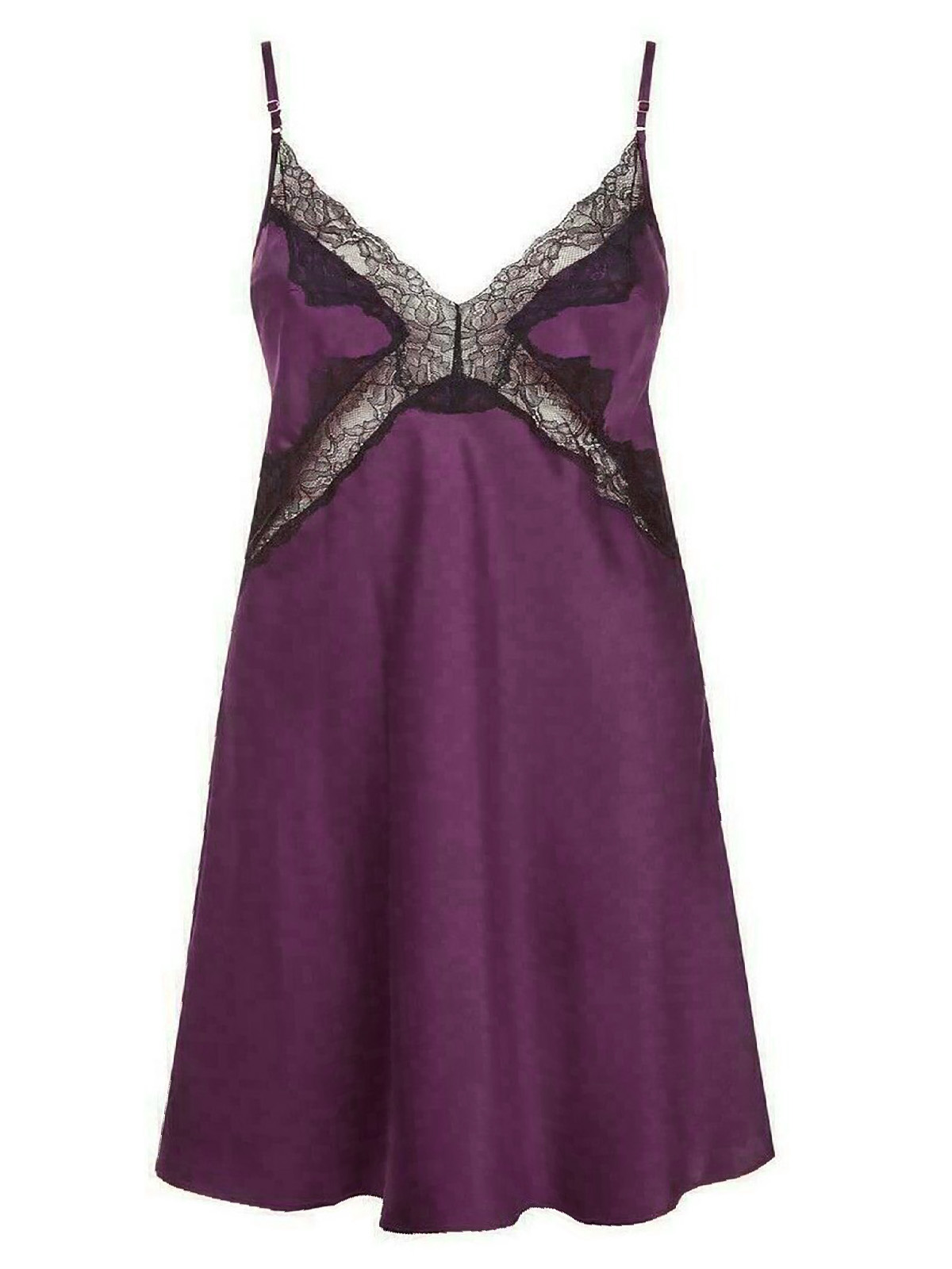 Ann Summers - - Ann Summers AUBERGINE Sierra Lace Chemise - Size XS to L