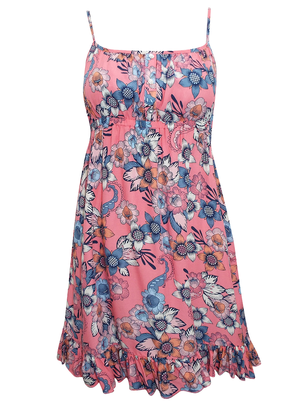 Boux Avenue - - Boux Avenue PINK Zany Floral Print Frill Hem Chemise ...