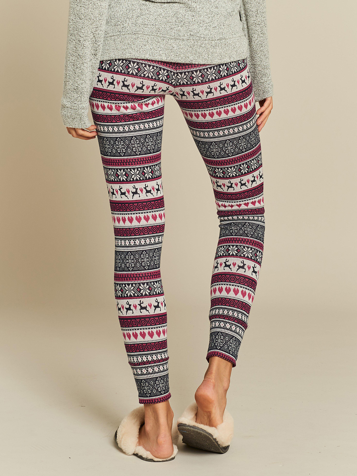 FAT FACE Fat Face MULTI Reindeer Jacquard Christmas Pyjama Bottoms