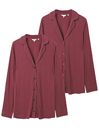 Fat Face BERRY Modal Blend Mini Hearts Night Shirt - Size 10 to 16