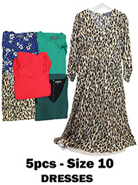 S/DAR ASSORTED Plain & Printed Viscose Dresses - Size 10
