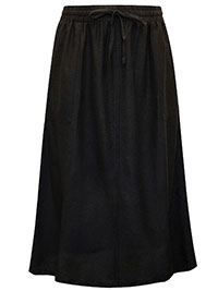 BLACK Linen Blend Maxi Skirt - Size 12 to 32