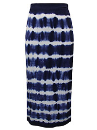 NAVY Tie Dye Split Detail Maxi Skirt - Plus Size 12 to 26/28
