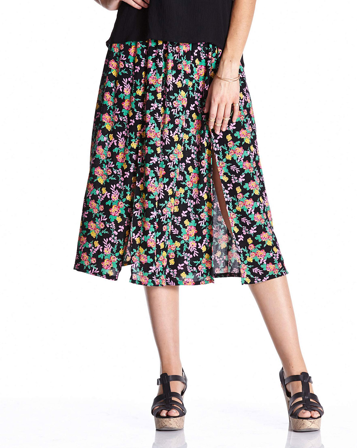 Plus Size wholesale clothing by simply be - - LabelBe BLACK Floral ...