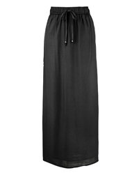 BLACK Pull On Maxi Skirt - Plus Size 16 to 28