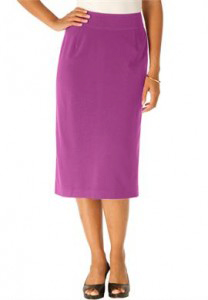 Jessica London Vivid Berry Pencil Skirt - Plus Size 14 to 28