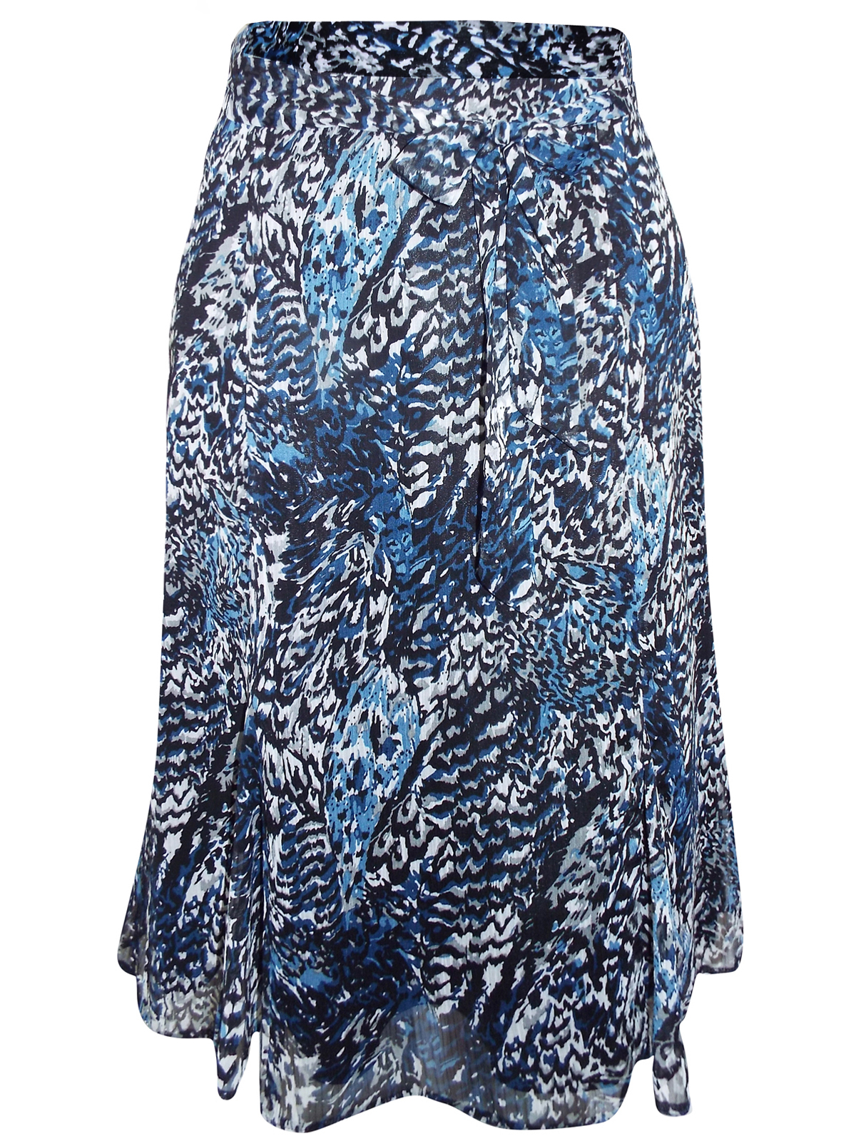 Karida - - Karida BLUE Crinkle Chiffon Belted Skirt - Plus Size 12 to 26