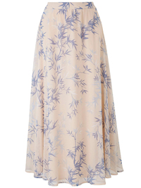 STONE Pull On Printed Floaty Maxi Skirt - Plus Size 20 to 32