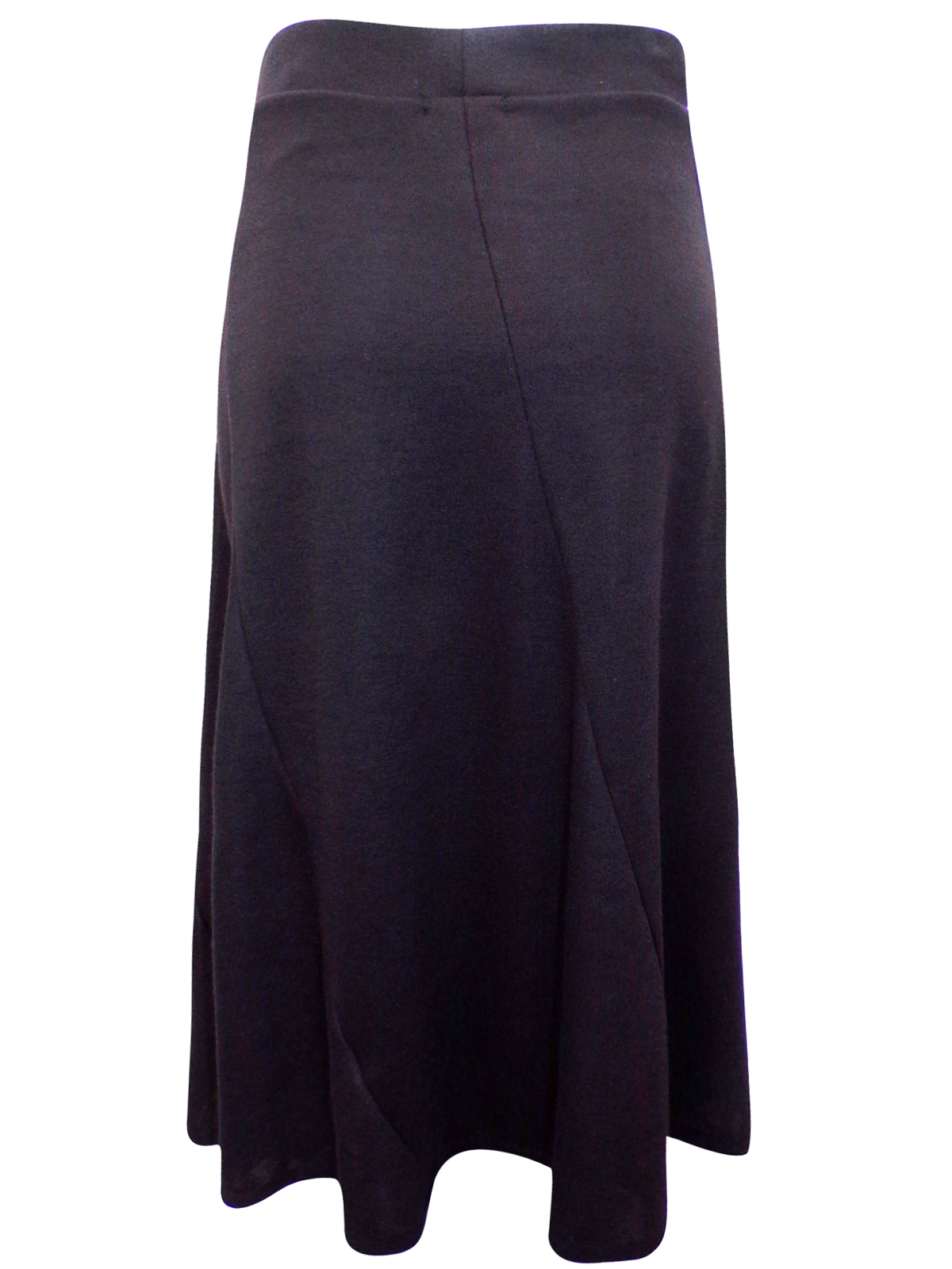 First Avenue BLACK Pull On A-Line Panelled Skirt - Size 12 to 16