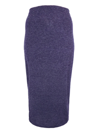 Curve PURPLE Marl Long Warm Knit Skirt - Plus Size 18 to 30/32
