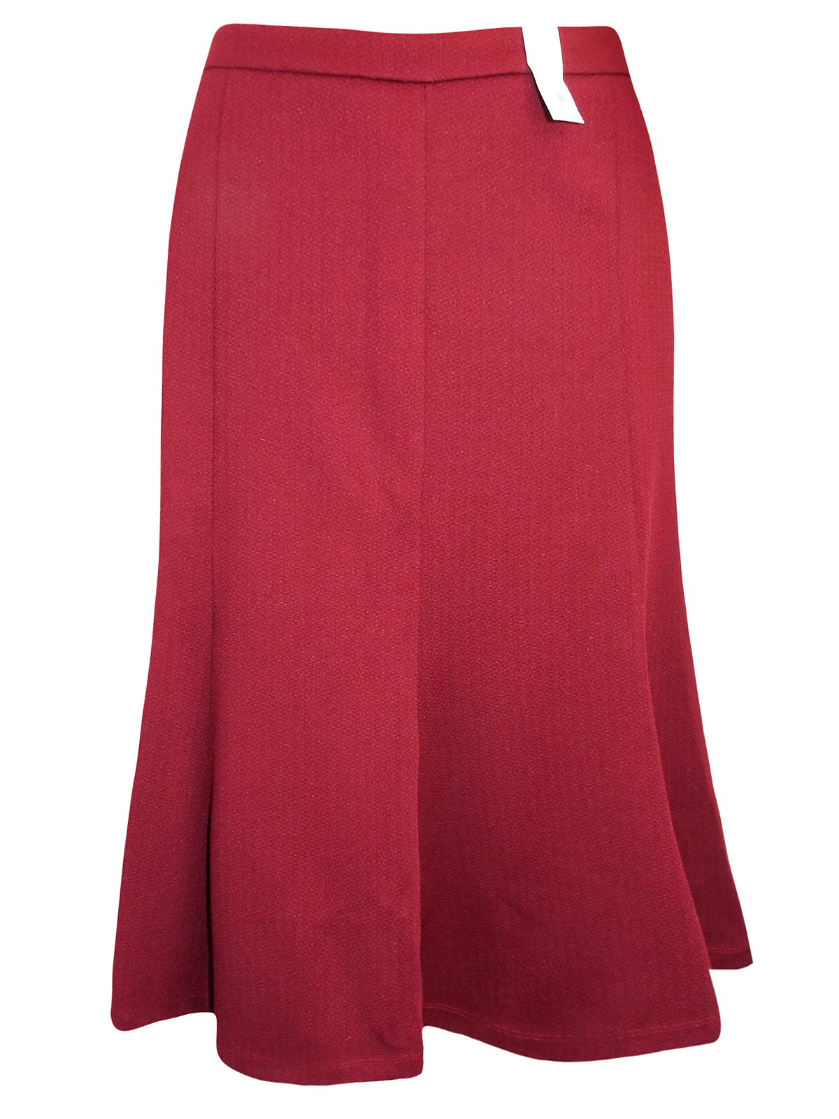3vans RED Pull On Panelled A-Line Skirt - Plus Size 18 to 26