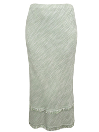 3vans GREEN Fringe Trim Tweed Midi Skirt - Plus Size 16 to 30 3vans GREEN Fringe Trim Tweed Midi Skirt - Plus Size 16 to 30