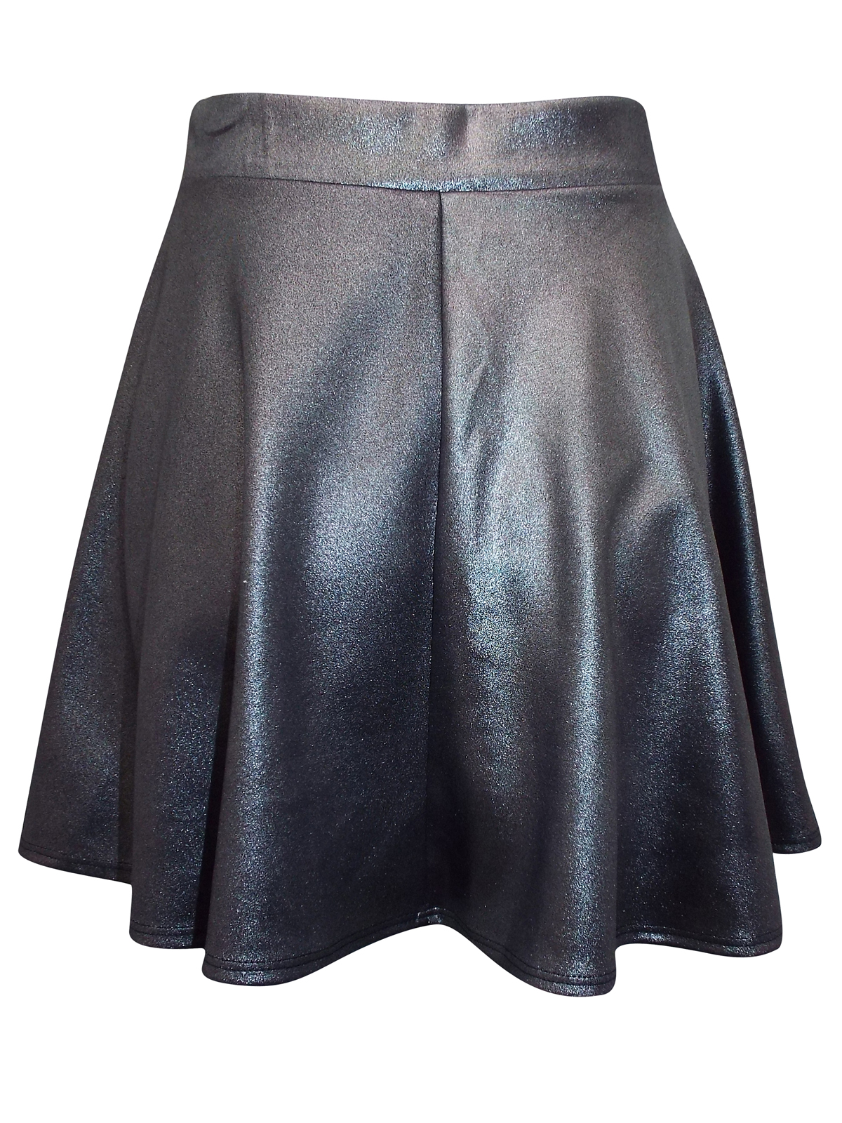 Miss Selfridge - - M1ss S3lfridge SILVER Metallic Skater Skirt - Size 6 ...