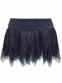 BLACK Pull On Pixie Layered Tutu Petticoat Skirt - Size S/M to XXL BLACK Pull On Pixie Layered Tutu Petticoat Skirt - Size S/M to XXL
