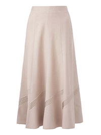 Julipa STONE Linen Blend Pintuck Skirt - Plus Size 16 to 22