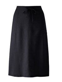 Capsule BLACK Linen Blend Trendy Patch Pocket A-Line Skirt - Plus Size 12 to 32