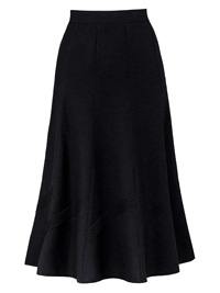 Anthology BLACK A-Line Linen Blend Pintuck Trim Panel Skirt - Plus Size 12 to 28