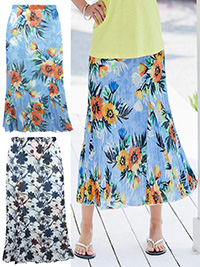Julipa BLACK Reversible Crinkle Skirt - Plus Size 10 to 26